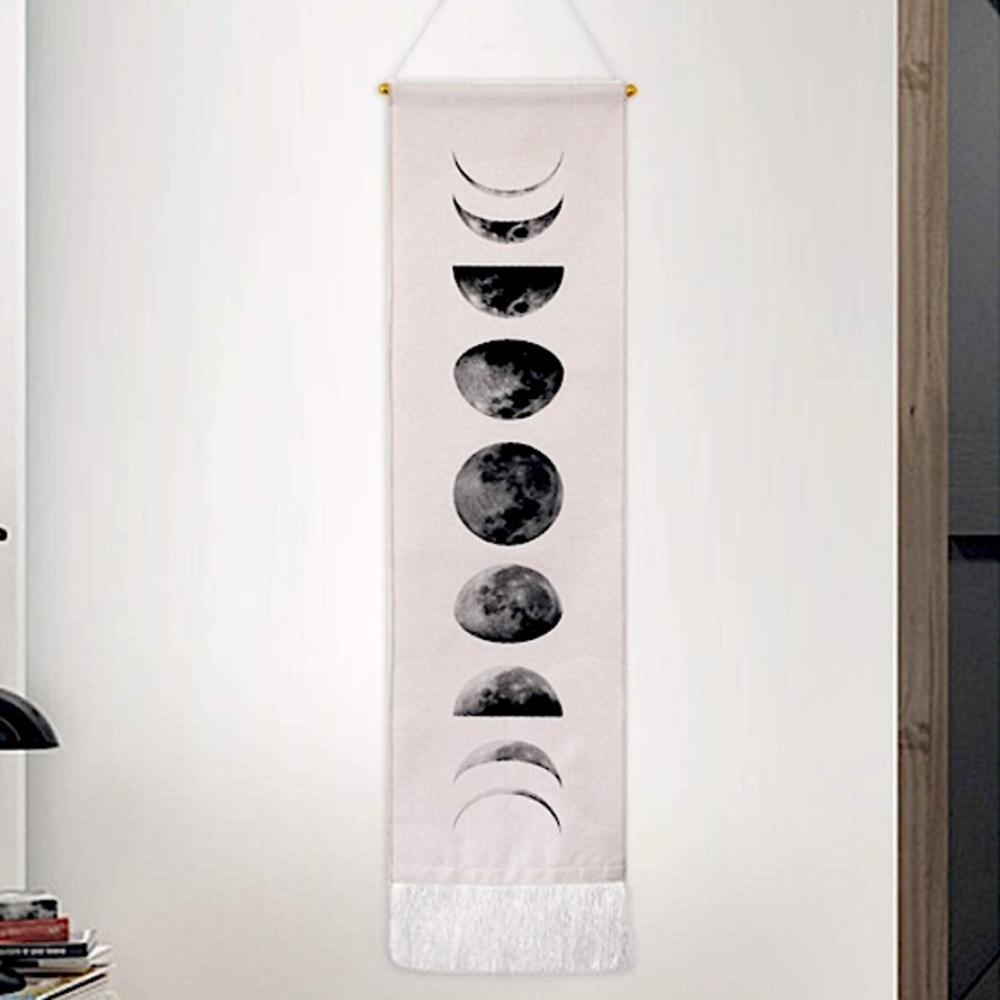 Moon Phases Art Hippie/Boho Tassel Vintage Tapestry Wall/Bedroom/Patio Decor